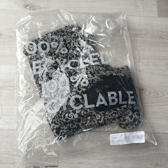 BODEN sides‎ split jersey skirt black abstract vine size 20-22R NWT in packaging - Picture 2 of 4